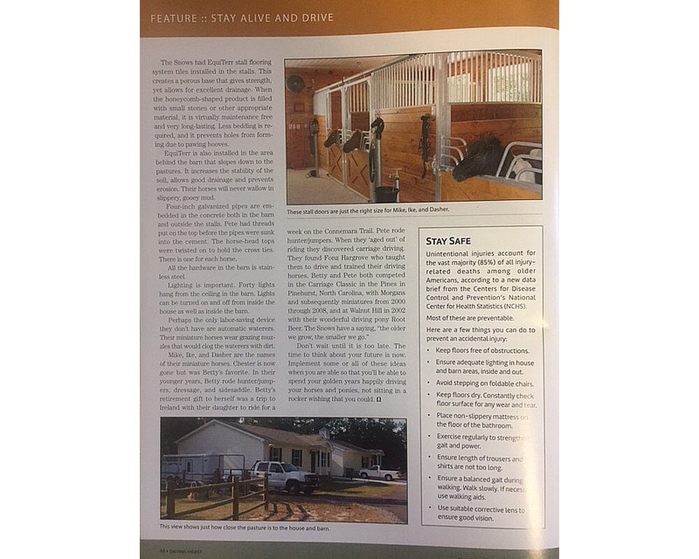 Driving Digest Horse Stall Article Peter Snow