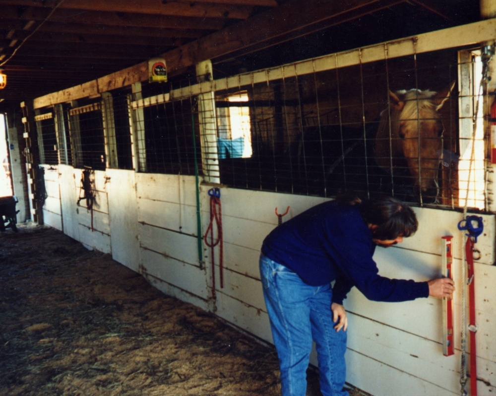 Horse stalls before renovation.