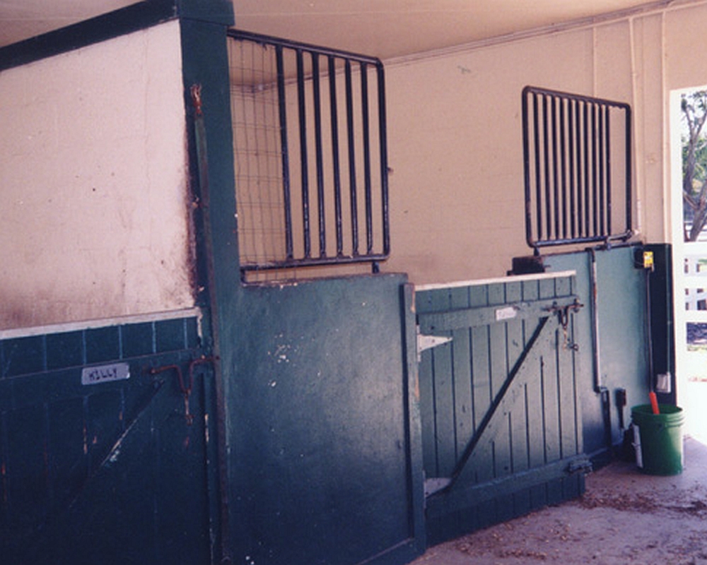 Before renovating horse stalls.