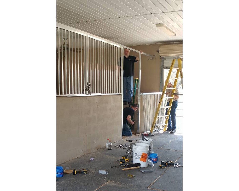 Aluminum Horse Stall Installation