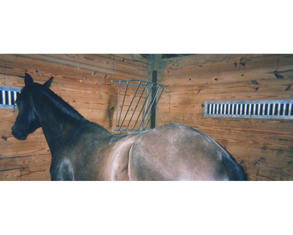 Horse stall ventilation panels.