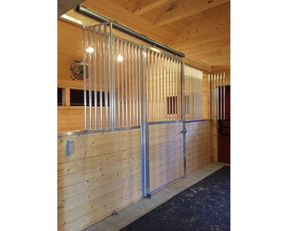 Aluminum Horse Stall Front with Feeder Access Doors
