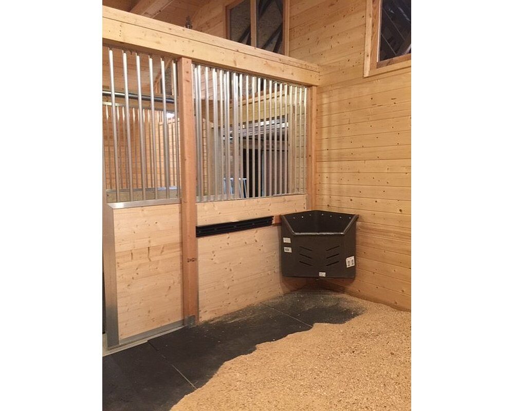 Horse Hay Feeder with Swing Access Door