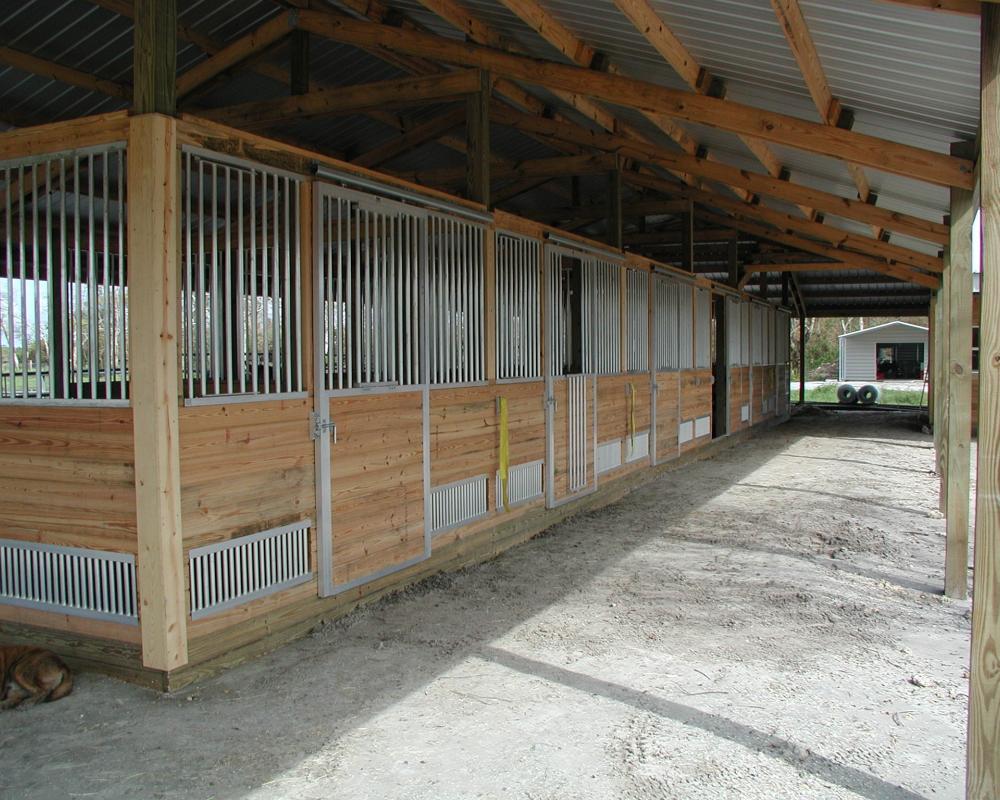 God's Gift Horse Farm, horse stalls.