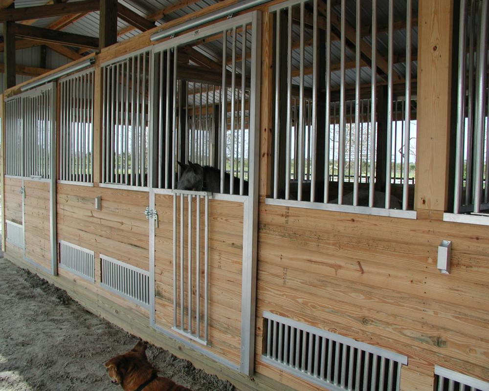 God's Gift horse stalls with fold down panels.