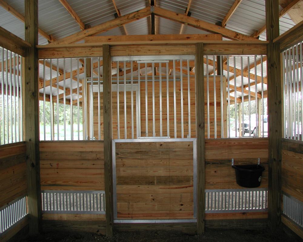 Beautiful ventilated horse stall front.