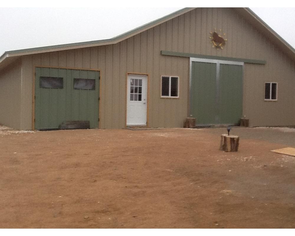Kuhns barn showing custom end door.