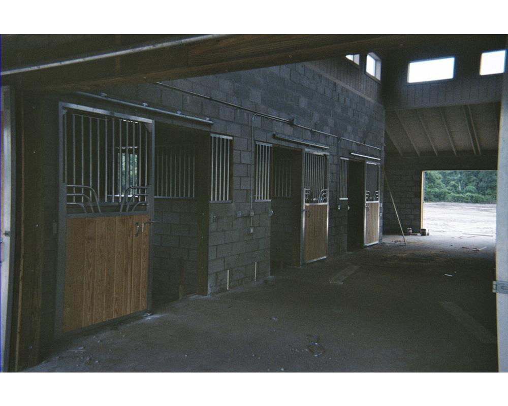 Gossip top sliding horse stall doors.