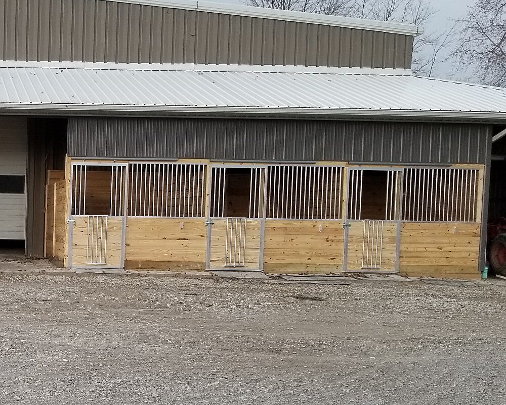 Sliding Horse Stall Doors with Fold Down Panels