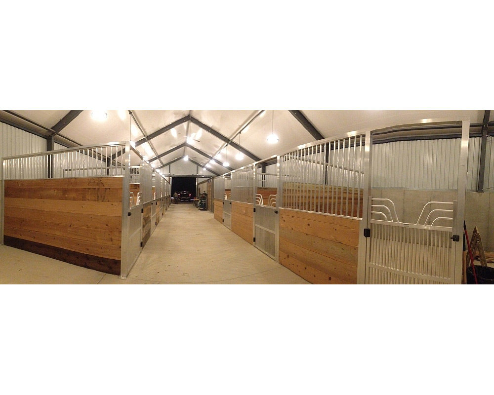 Brigadoon Arabian Farm new horse stalls made by Armour Horse Stalls.