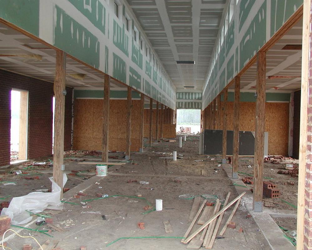 Horse barn being constructed