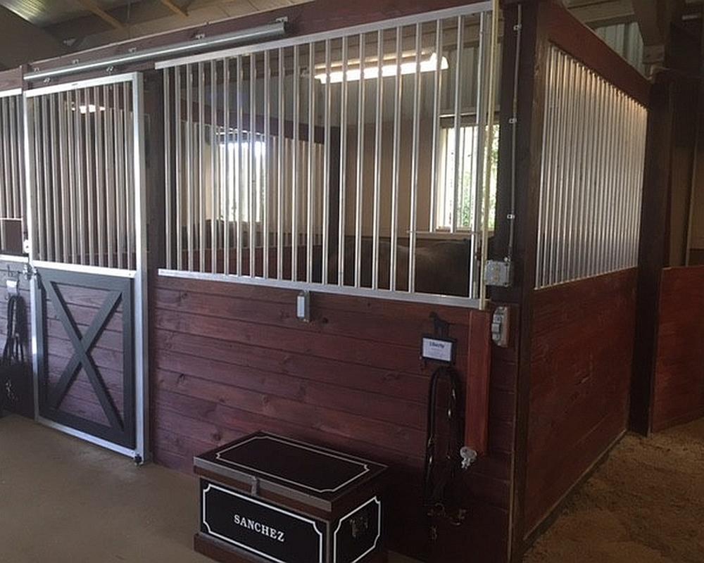 Beautiful horse stall fronts at the Osceola County Therapeutic Equestrian Center.