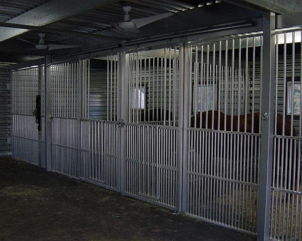 Coolbreeze ventilated horse stalls.