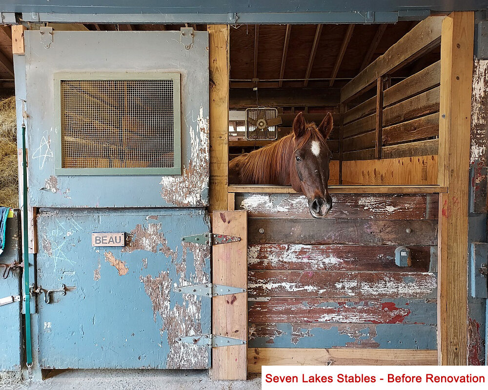 Seven Lakes Stables - Beau's stall before renovation
