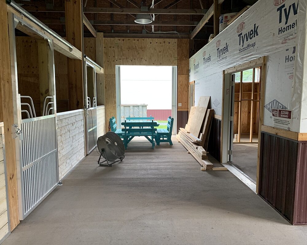 Hoyt barn aisle way with coolbreeze sliding doors.
